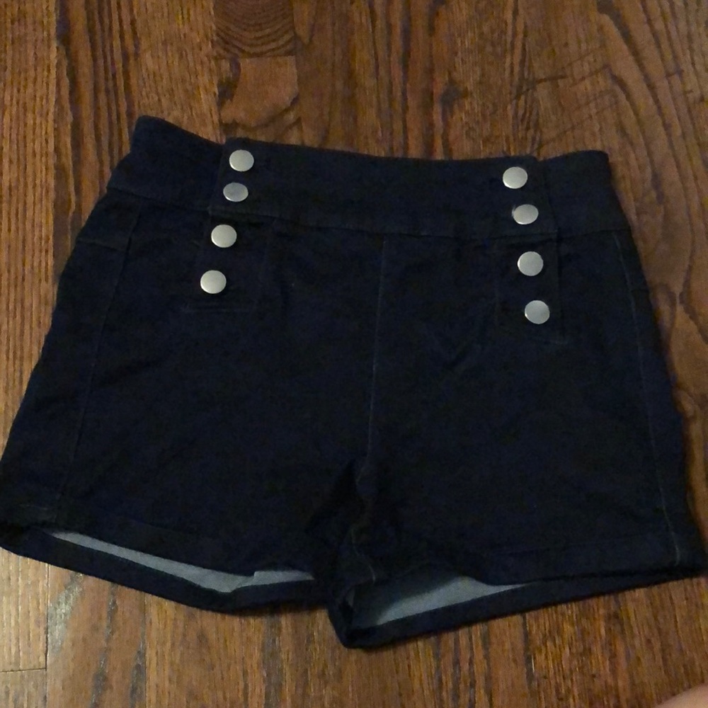 Dark blue high waisted shorts